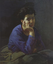 Ге Н.Н. Портрет неизвестной в голубой блузе
