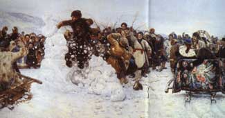 Суриков В.И.. Взятие снежного городка. 1891 г.