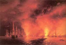 Айвазовский И.К. Синопский бой. Ночь после боя