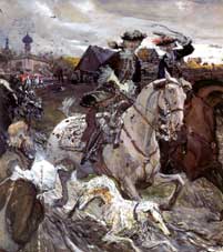 Серов В. Петр II и цесаревна Елизавета на псовой охоте. 1900