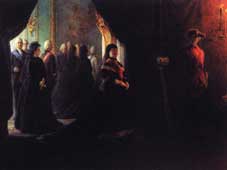 Ге Н. Екатерина II у гроба императрицы Елизаветы. 1874