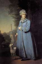 Боровиковский В. Екатерина II на прогулке в Царскосельском парке (с Чесменской колонной на фоне). 1794